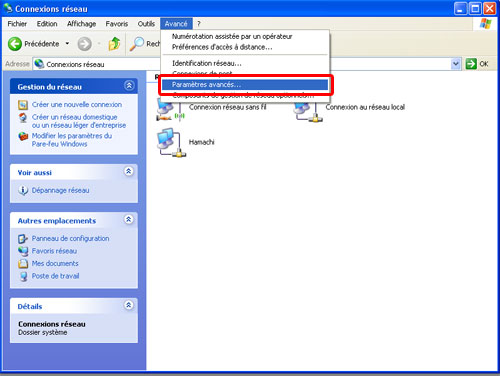 Screenshot Parametres avances
